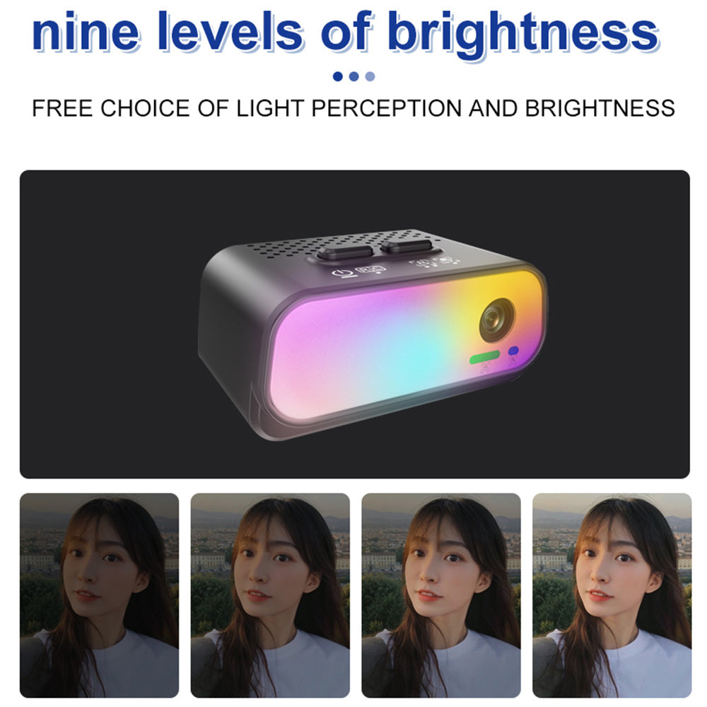 F12 Pro 360 Degree Rotation 3-Axis Gimbal Stabilizer for Smartphone AI Face Tracking Foldable Handheld Gimbal with RGB Fill Light