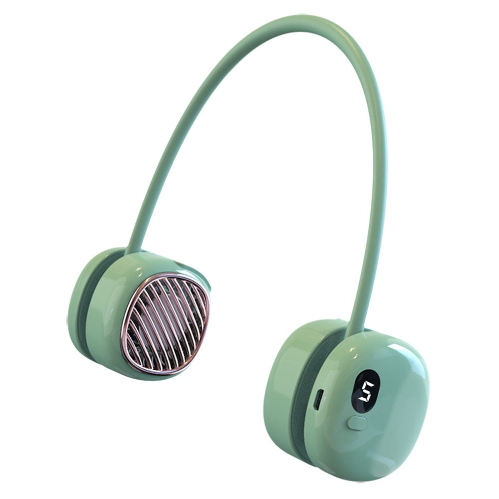 L21 Portable Rechargeable Hanging Neck Mini Cooling Fan 5 Wind Speeds Summer Fan Cooler