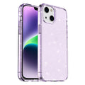 For iPhone 15 Bump Proof Protective Case Sparkly Glitter Hard PC + Soft TPU Phone Cover