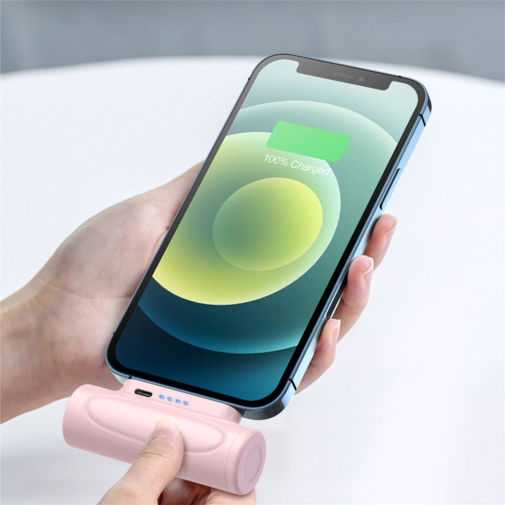 5000mAh Small Portable Charger Mini Power Bank Type-C Compact Phone Charger with Flashlight