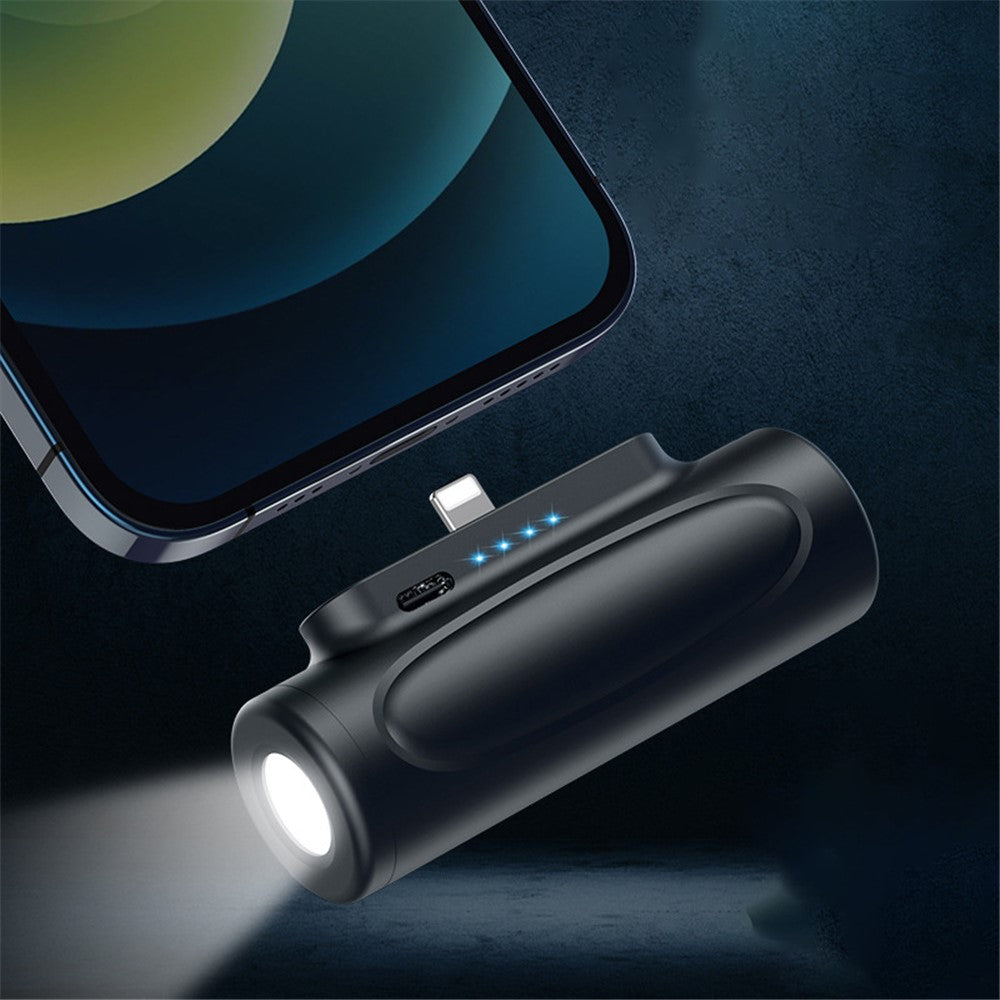 5000mAh Small Portable Charger Mini Power Bank Type-C Compact Phone Charger with Flashlight
