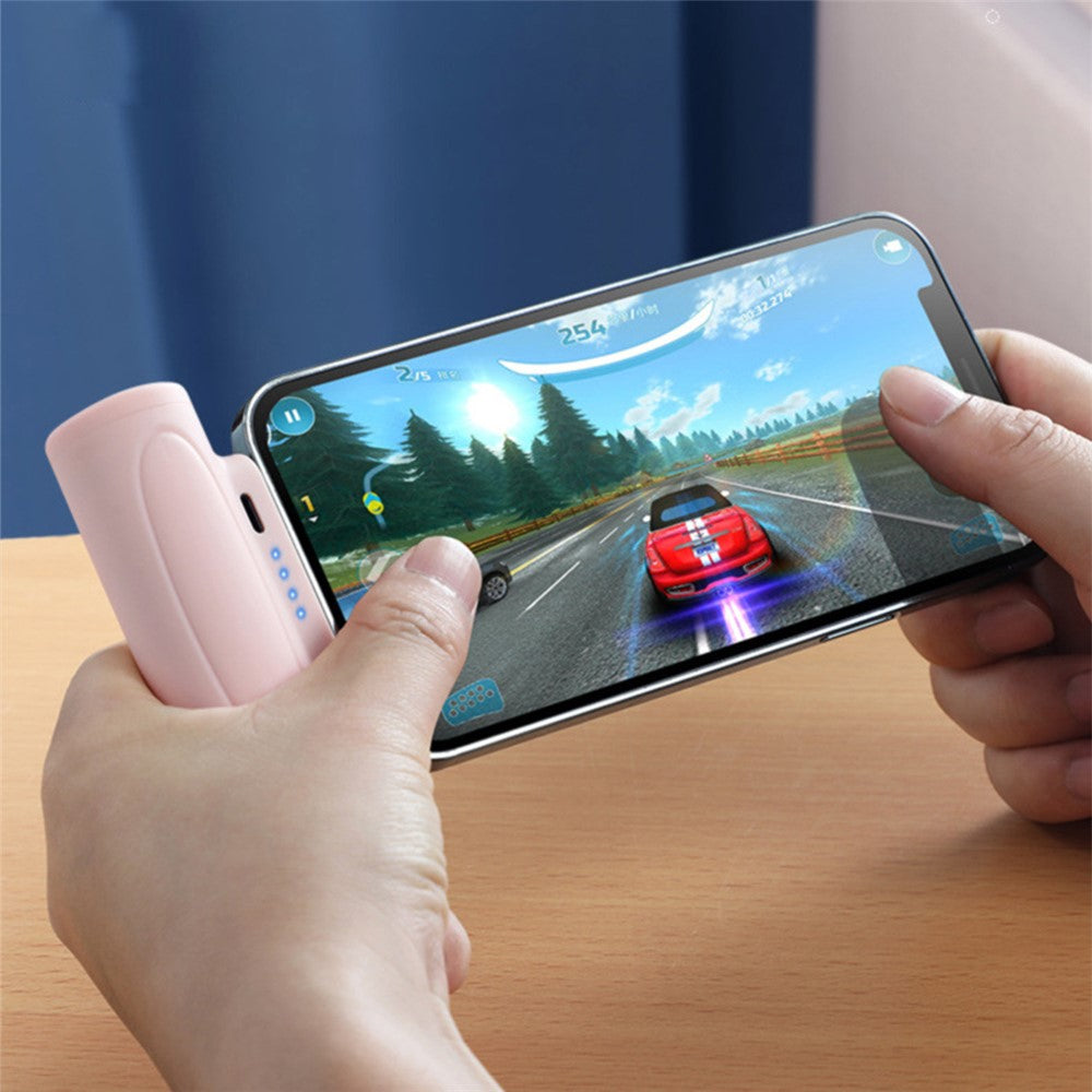 5000mAh Small Portable Charger Mini Power Bank Type-C Compact Phone Charger with Flashlight