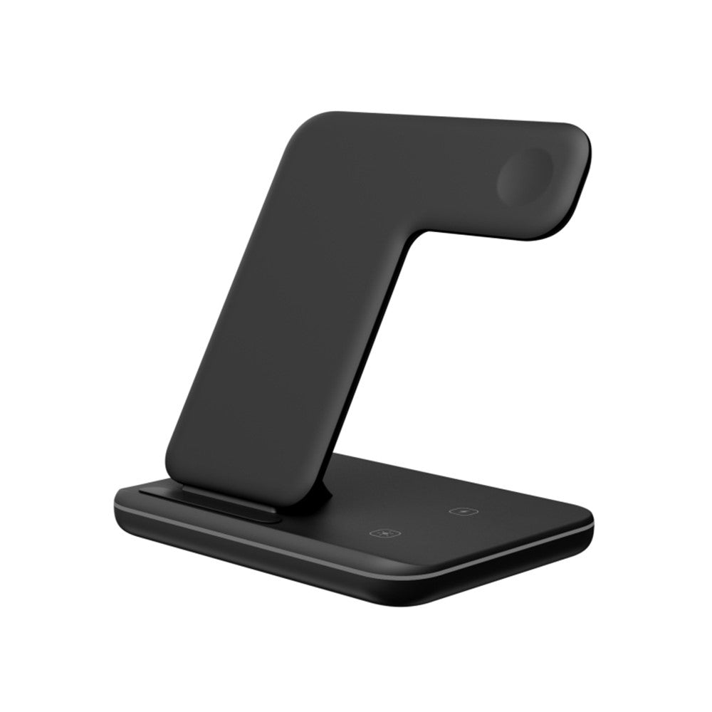 3-in-1 Vertical Wireless Charging Stand with Light Ring – for iPhone, Apple Watch & AirPods