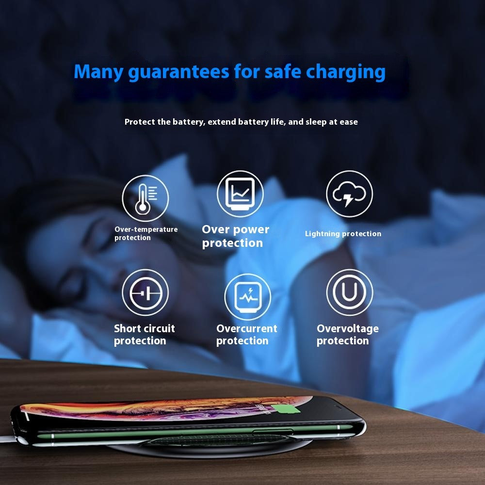 Ultra-Thin Metal Wireless Charging Pad – 15W Fast Charging