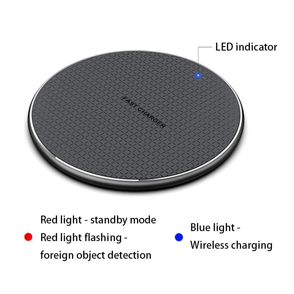 Ultra-Thin Metal Wireless Charging Pad – 15W Fast Charging