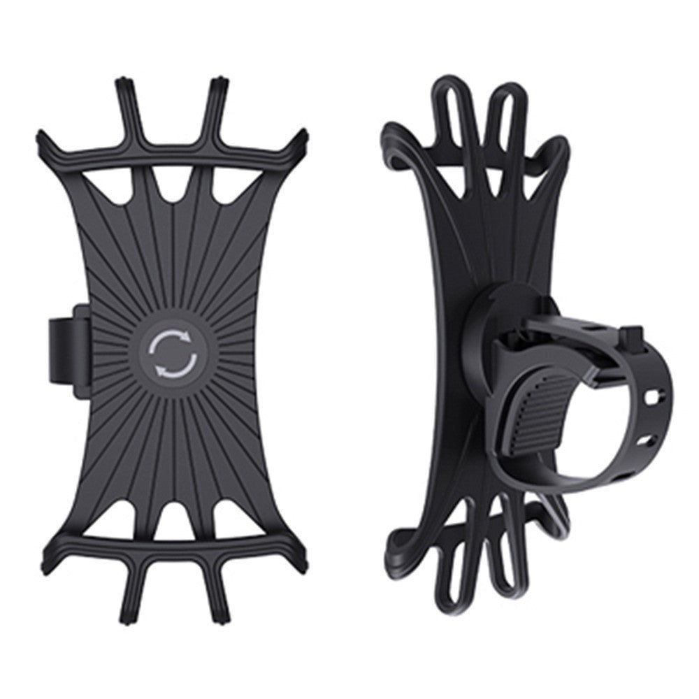 Universal Free Rotating Stretchable Silicone Phone Mount Bicycle Handlebar Cellphone Holder for 4-6 inch Cellphone GPS