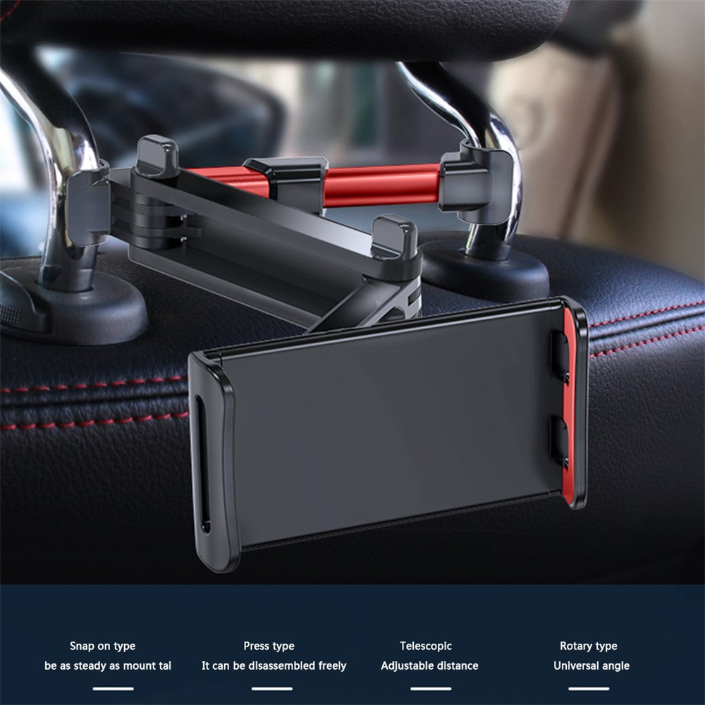 Foldable Car Mobile Phone Holder Tablet Stand Adjustable Back Seat Headrest Mount Bracket