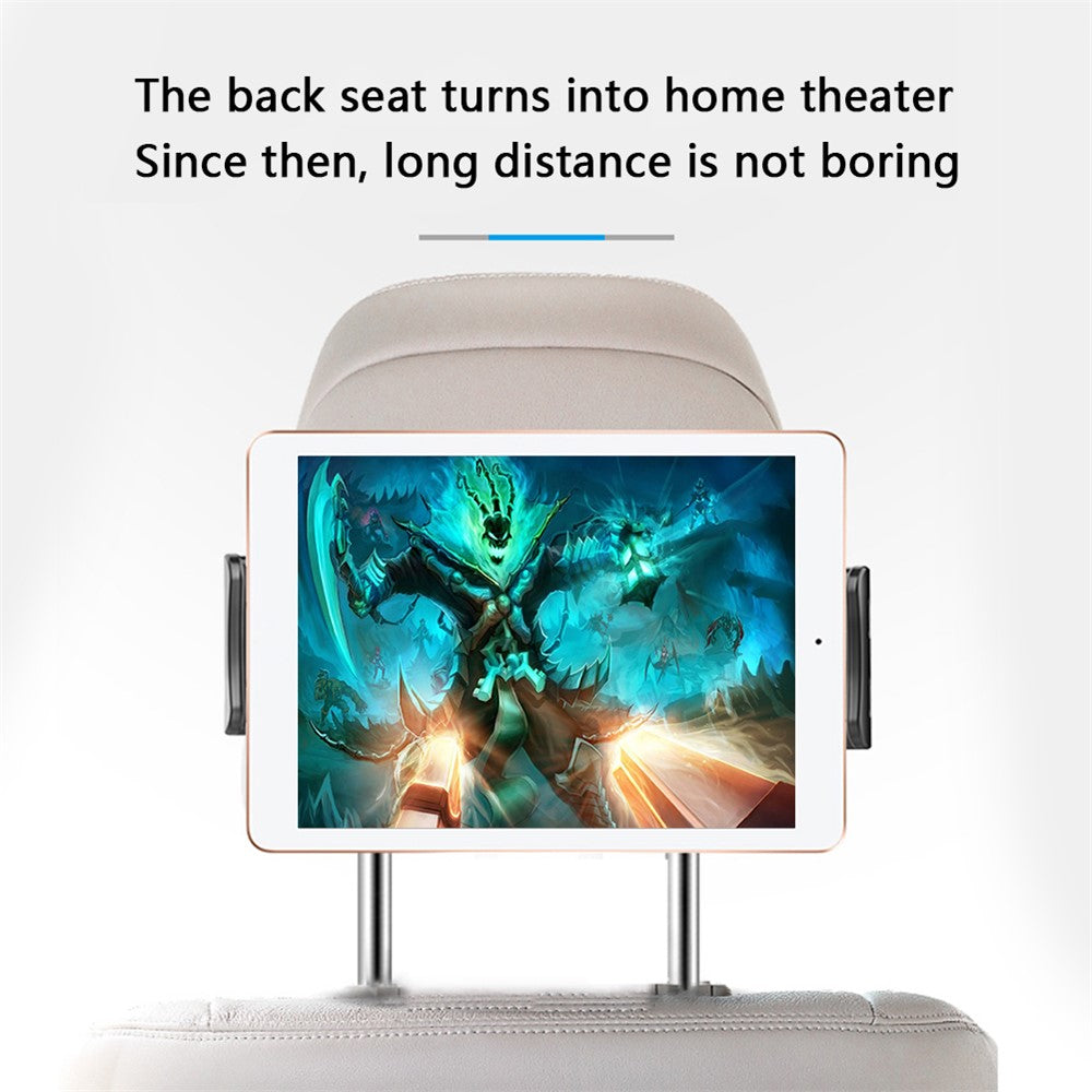 Foldable Car Mobile Phone Holder Tablet Stand Adjustable Back Seat Headrest Mount Bracket