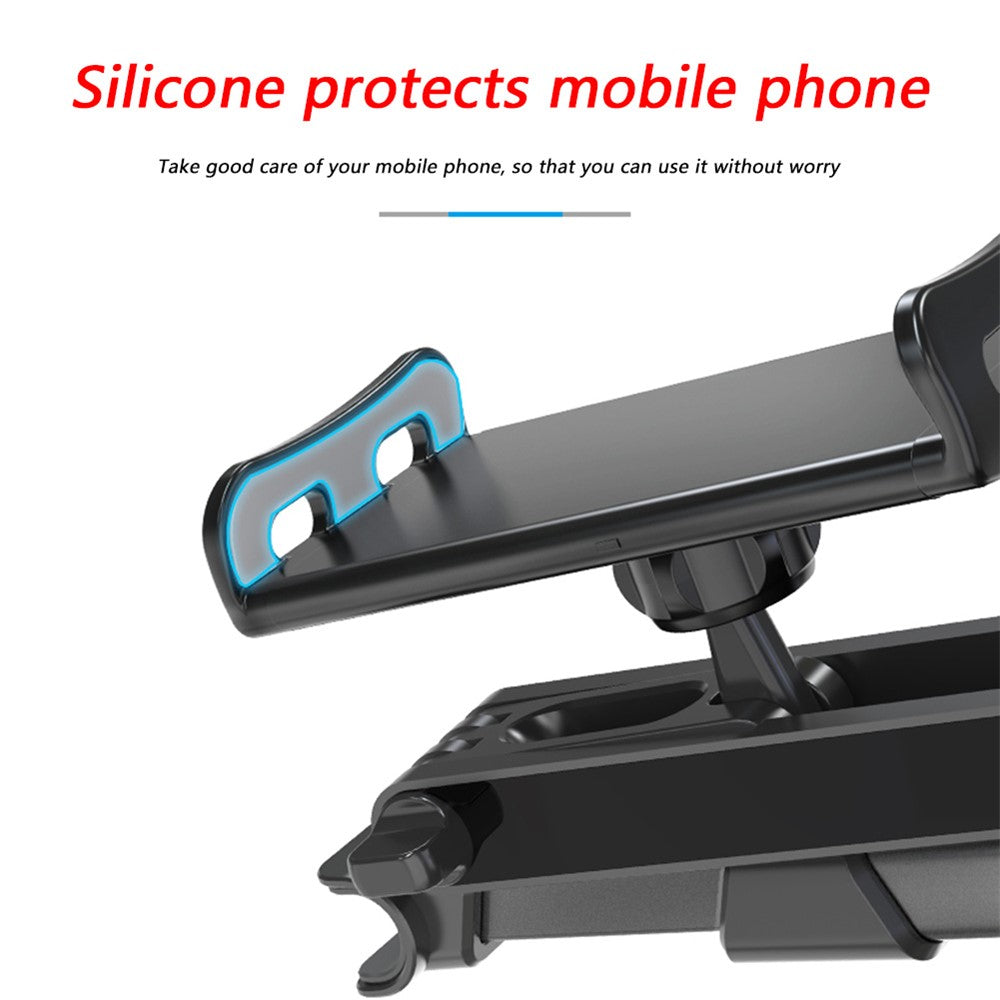 Foldable Car Mobile Phone Holder Tablet Stand Adjustable Back Seat Headrest Mount Bracket