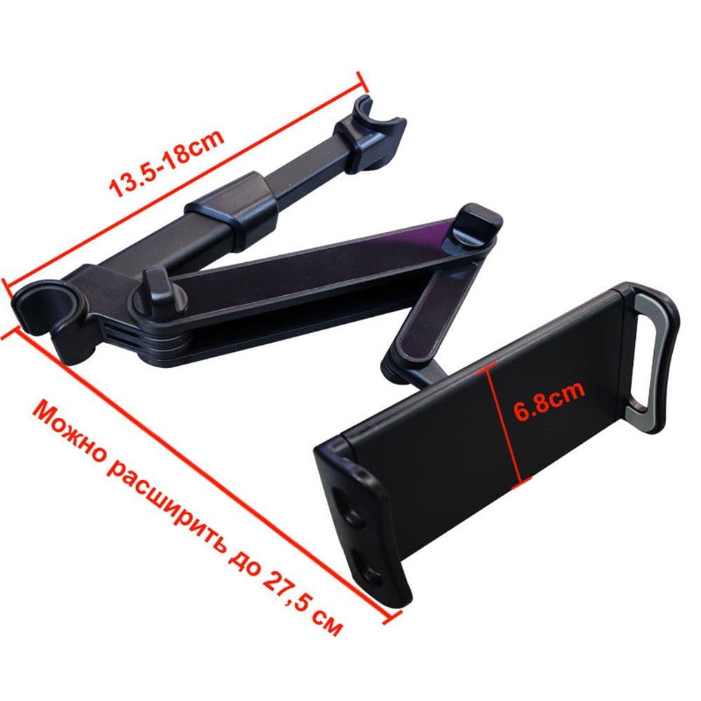 Foldable Car Mobile Phone Holder Tablet Stand Adjustable Back Seat Headrest Mount Bracket