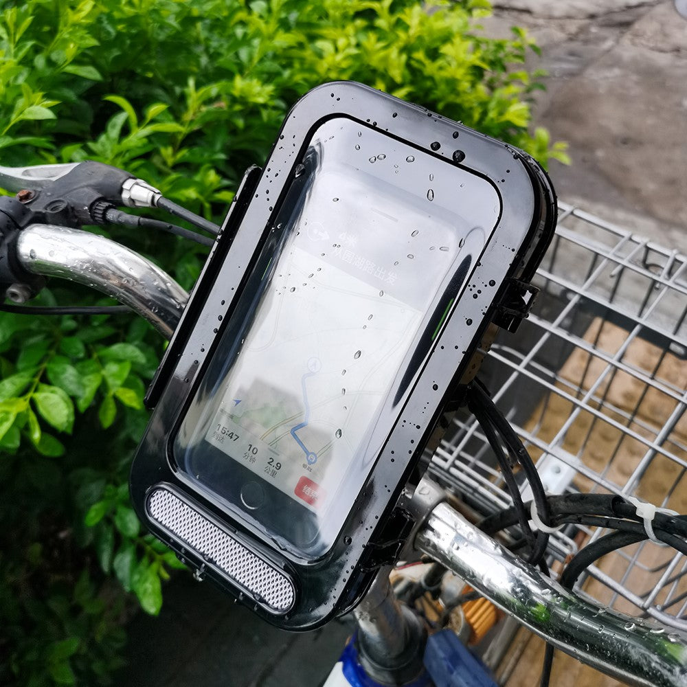 MTB Electric Bicycle Waterproof Touch Screen Phone Case Motorcycle Bike Handlebar Mount Mobile Phone Holder