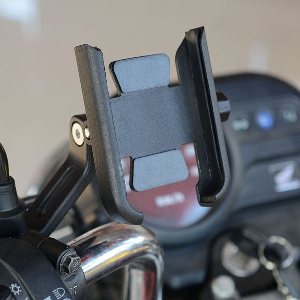 WUPP 360 Degree Aluminum Alloy Motorcycle Bike Rear Mirror Phone Holder GPS Stand Mount for 4-6.5 inch Phone