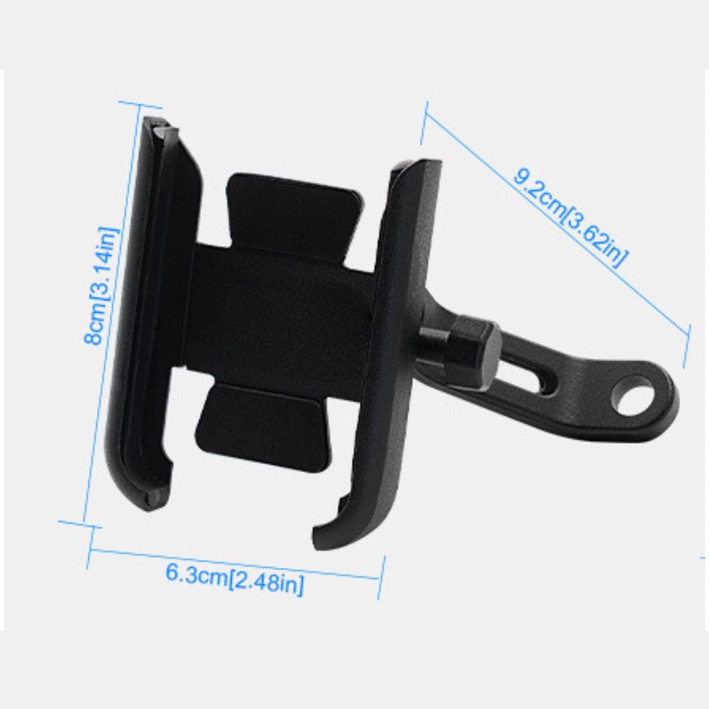 WUPP 360 Degree Aluminum Alloy Motorcycle Bike Rear Mirror Phone Holder GPS Stand Mount for 4-6.5 inch Phone
