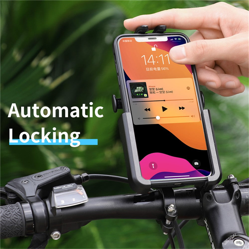 WEST BIKING MTB Bicycle Cycling Mobile Phone Holder Bike Handlebar Phone Stand Bracket for 4.5-6.8 inch Phone