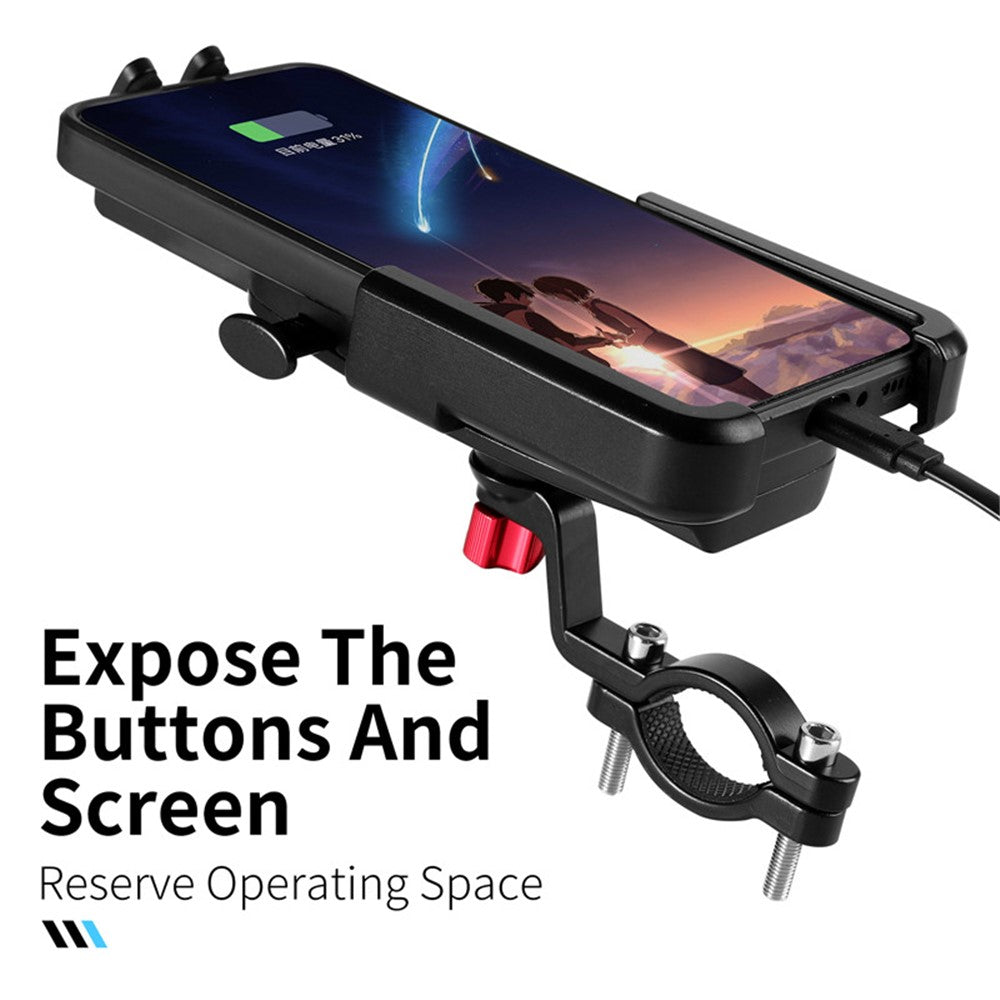 WEST BIKING MTB Bicycle Cycling Mobile Phone Holder Bike Handlebar Phone Stand Bracket for 4.5-6.8 inch Phone