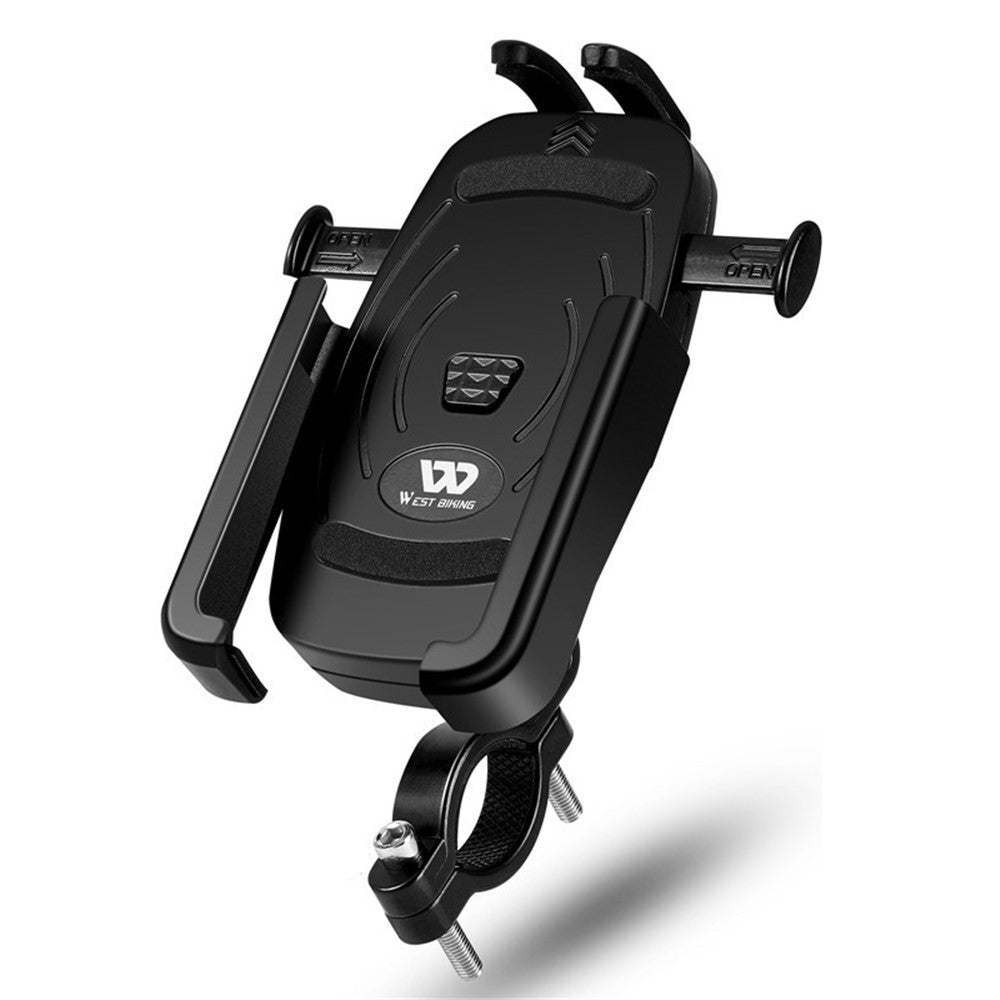 WEST BIKING MTB Bicycle Cycling Mobile Phone Holder Bike Handlebar Phone Stand Bracket for 4.5-6.8 inch Phone