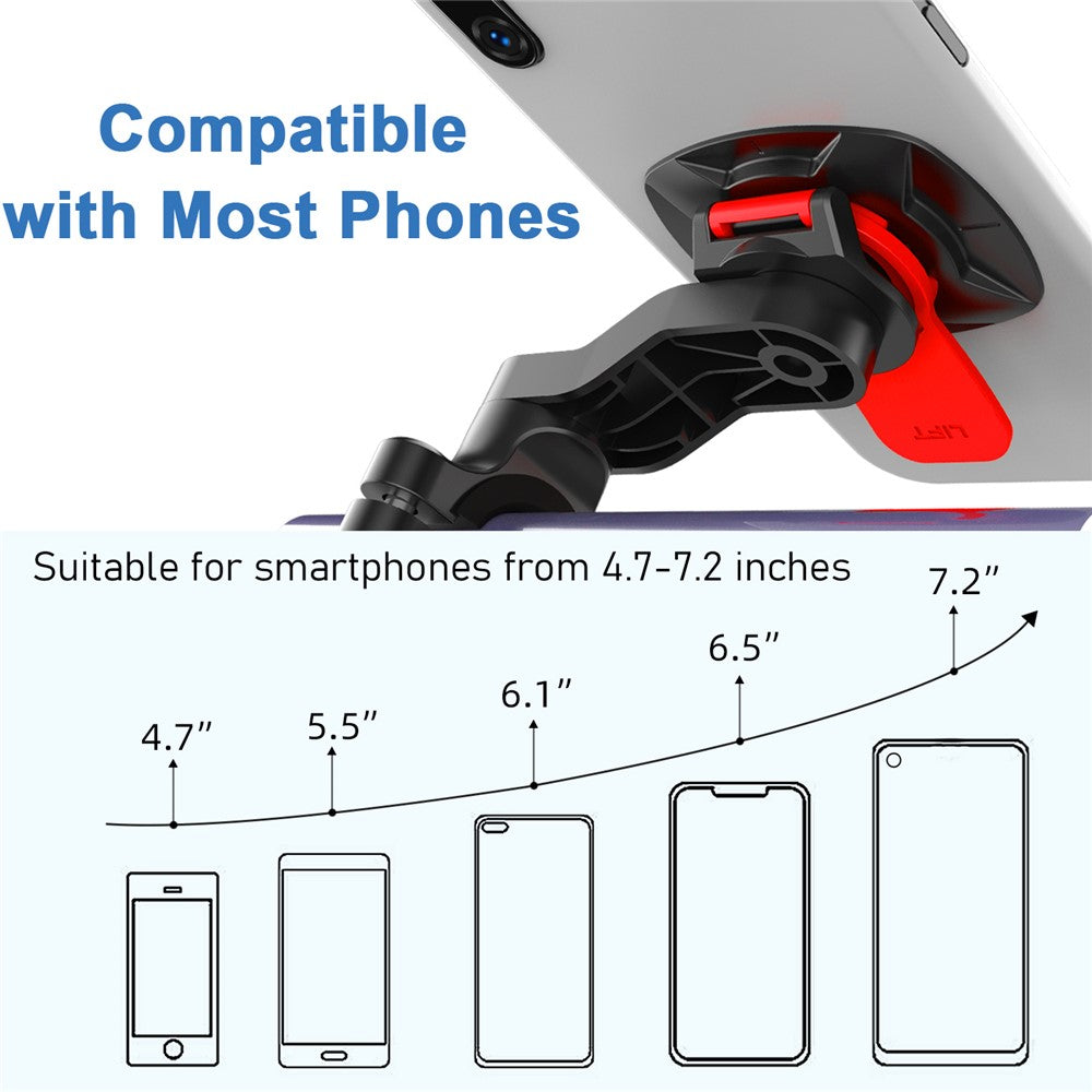 HL-143A Bicycle Anti-shake Mobile Phone Holder Motorcycle Bike Mount Stand Bracket for 4.7-7.2 inch Smartphone