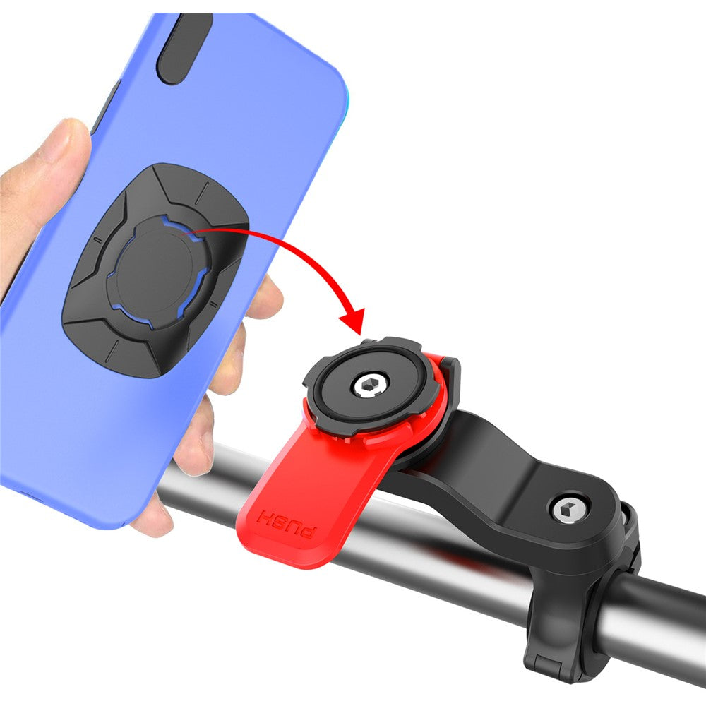 HL-143A Adjustable Rotating Bike Phone Mount Detachable Motorcycle Mobile Phone Holder for 4.7-6.7 Inch Cell Phones