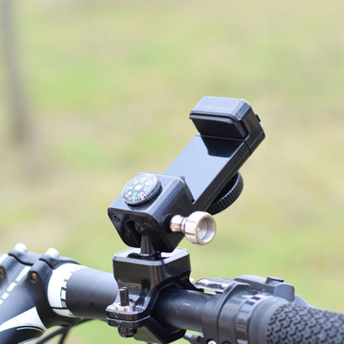 Anti-Theft Bike Phone Mount with Built-In Compass – 360° Rotating Holder