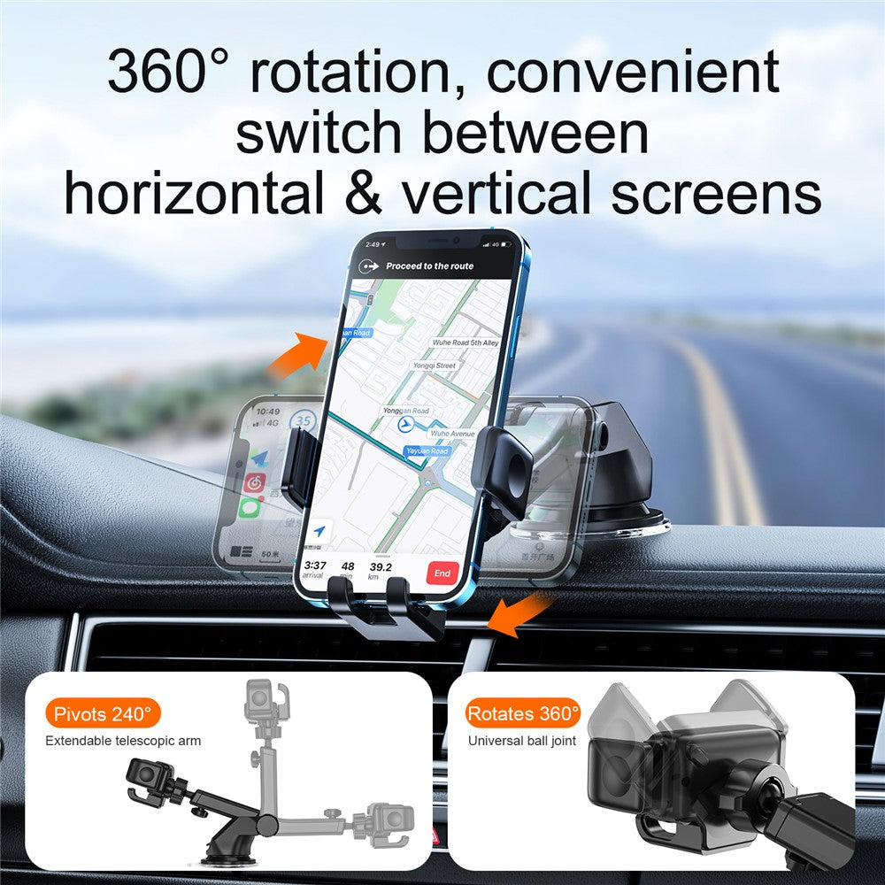 JOYROOM JR-ZS283 Universal Phone Holder 360 Degree Rotation Car Dashboard Mount Phone Bracket Stand