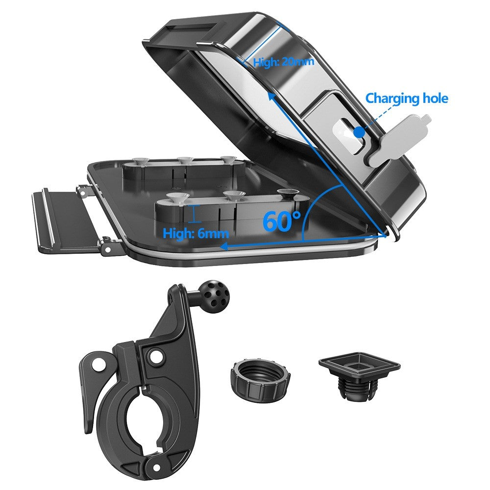 F81 Waterproof Bicycle Touch Screen Phone Holder Motorcycle Handlebar Phone Bracket
