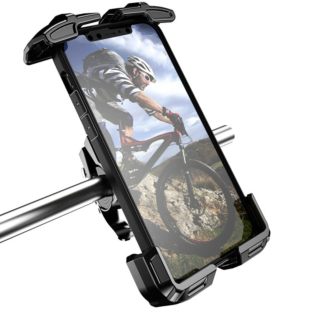 FL-201 Motorcycle Phone Mount Bike Phone Holder Electromobile Handlebar Cell Phone Clamp Scooter Phone Clip for 4.7''- 6.9'' Cell Phones