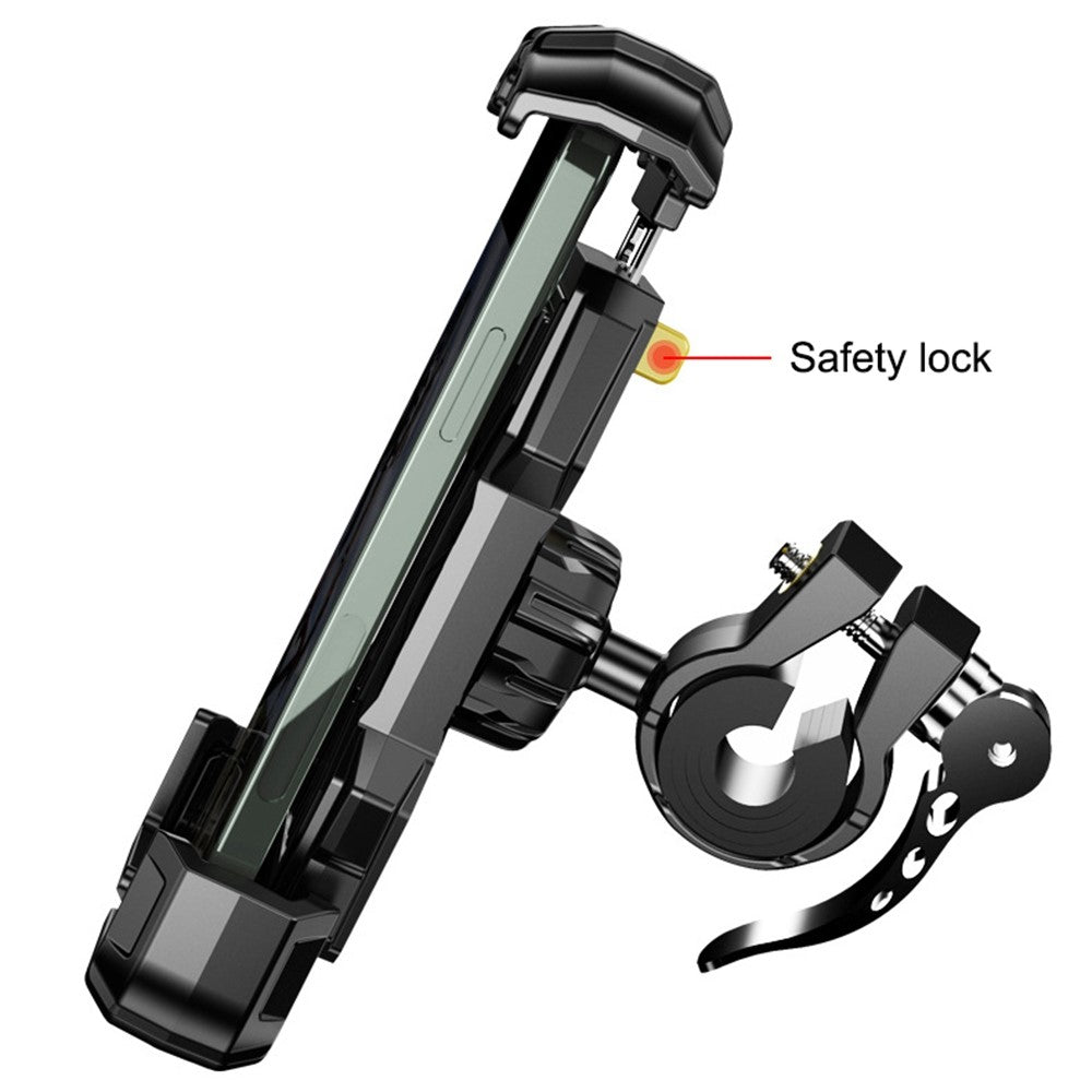 FL-201 Motorcycle Phone Mount Bike Phone Holder Electromobile Handlebar Cell Phone Clamp Scooter Phone Clip for 4.7''- 6.9'' Cell Phones