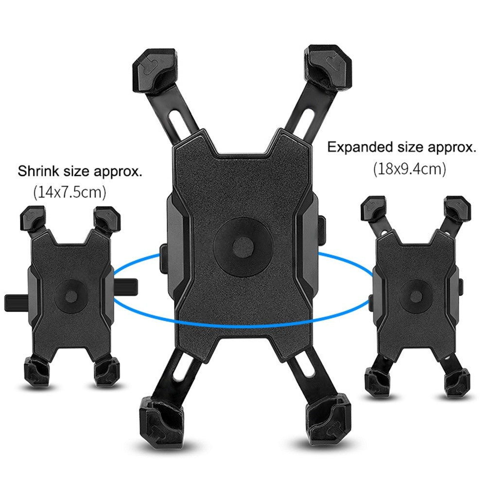 PLA-02 for 3.5-6.8 inch Phone Holder Motorcycle Bike Rearview Mirror Cellphone Mount