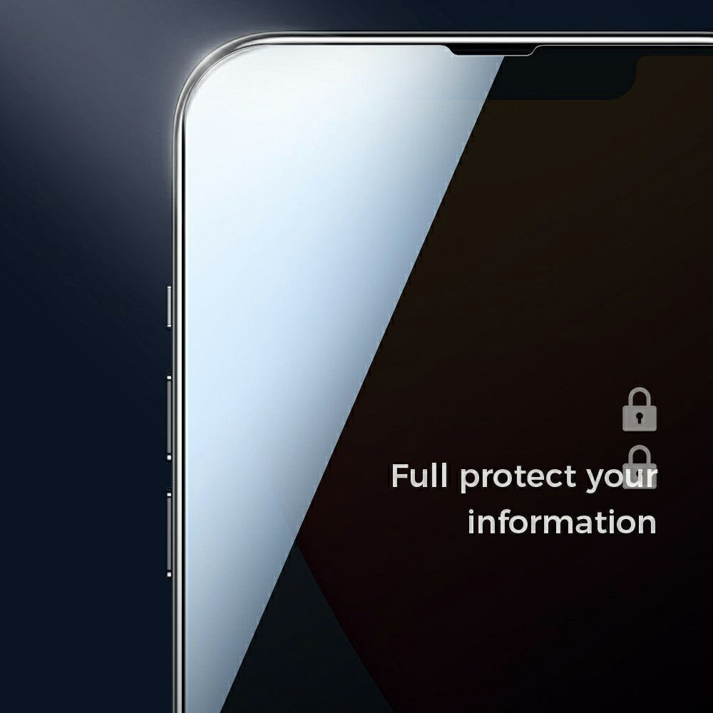 JOYROOM Anti-peep Silk Print Full Glue Tempered Glass Screen Protector for iPhone 13 Pro Max / 14 Plus