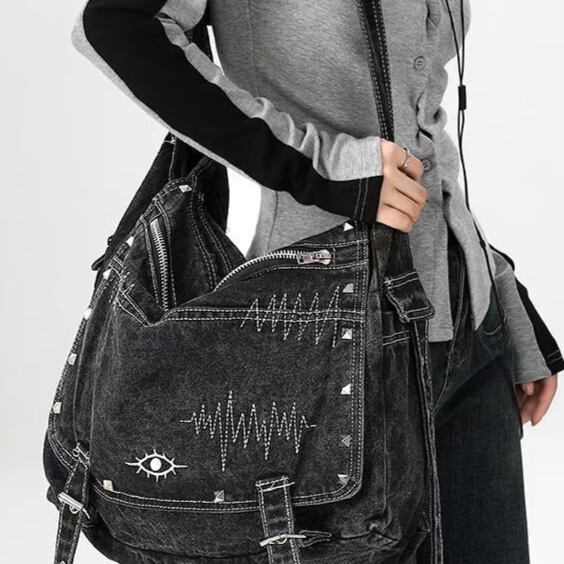 Large capacity denim bag