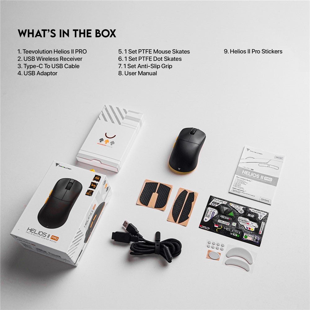 TEEVO Helios II Pro Wireless Gaming Mouse – 26,000 DPI, 4K Polling Rate
