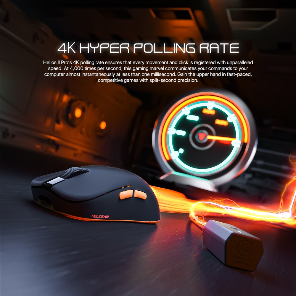 TEEVO Helios II Pro Wireless Gaming Mouse – 26,000 DPI, 4K Polling Rate