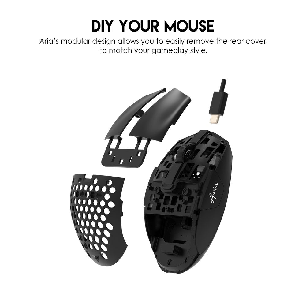 TEEVO Aria XD7 Wireless Gaming Mouse – 26,000 DPI, 6 Programmable Buttons
