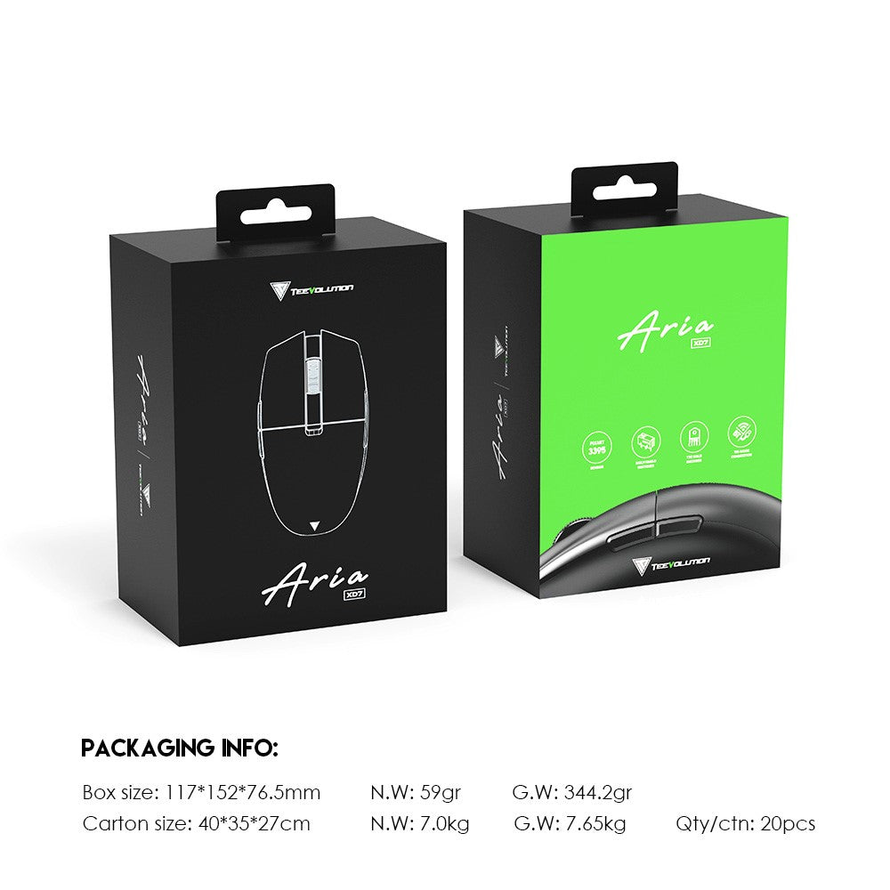 TEEVO Aria XD7 Wireless Gaming Mouse – 26,000 DPI, 6 Programmable Buttons