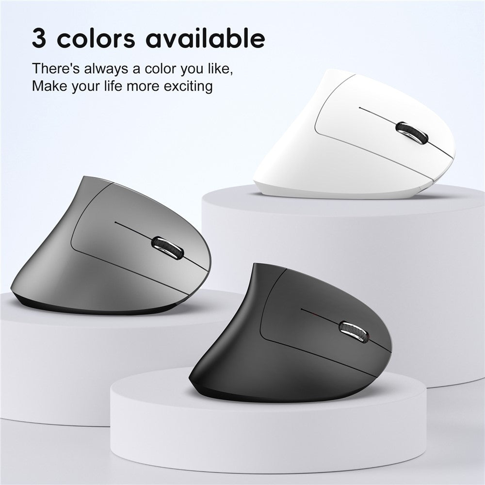 Ergonomic Vertical Mouse – Silent Click, Dual Mode 2.4G & Bluetooth, 2400 DPI