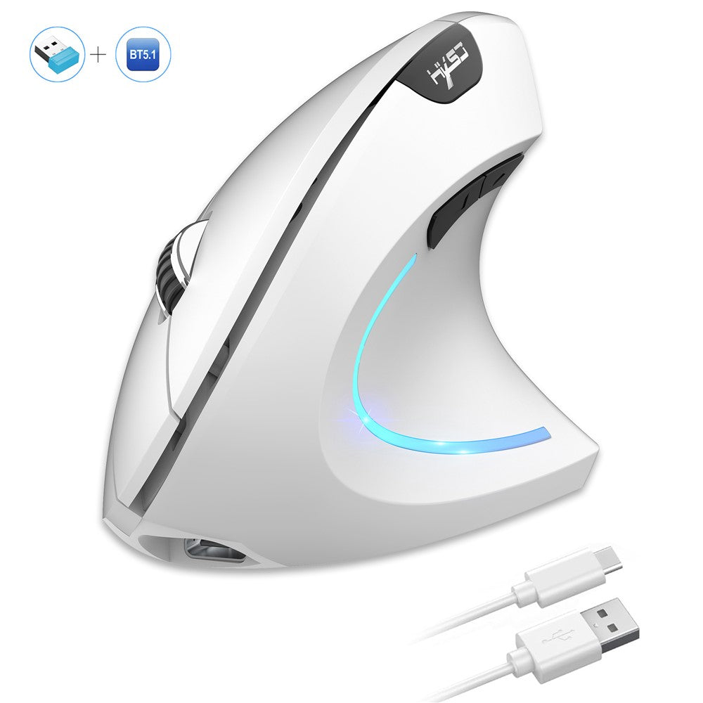 Ergonomic Vertical Mouse – Silent Click, Dual Mode 2.4G & Bluetooth, 2400 DPI