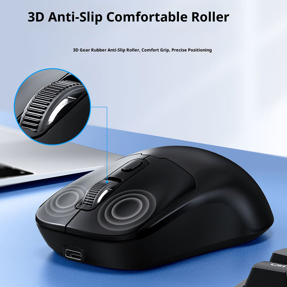 T-WOLF Q3 Silent Wireless Mouse – Rechargeable, Dual Mode