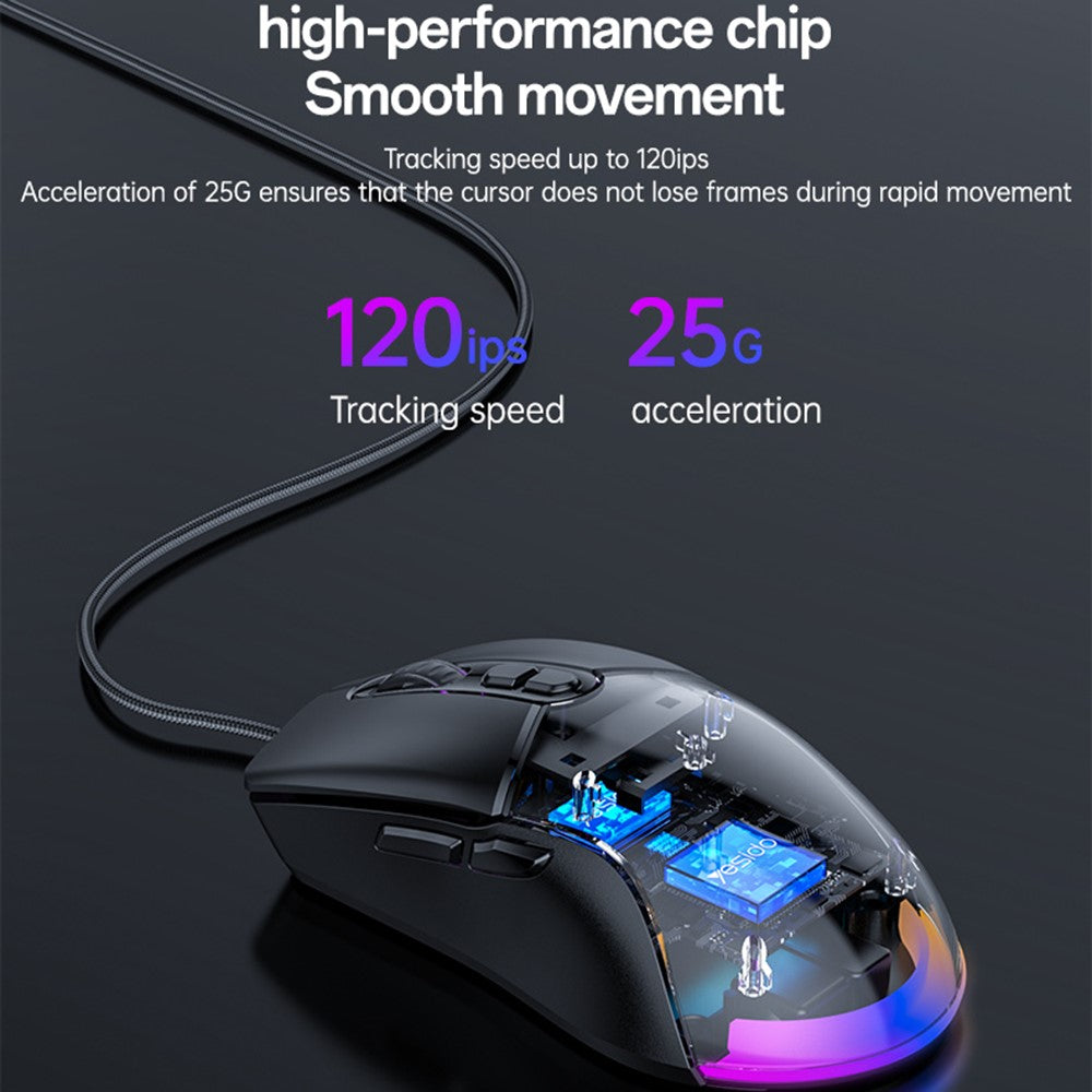 Wireless Gaming Mouse – Tri-Mode 2.4G, Bluetooth & Wired, RGB Backlit
