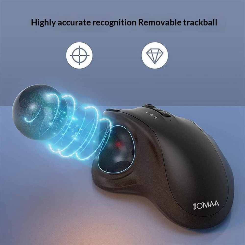 Ergonomic Trackball Mouse – Silent, Rechargeable, Dual Mode 2.4G & Bluetooth