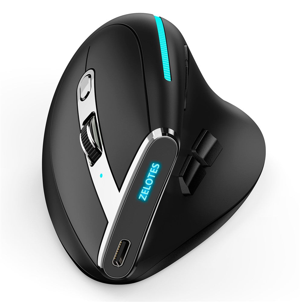 Ergonomic Wireless Gaming Mouse – 2.4G & Bluetooth, RGB, Rechargeable