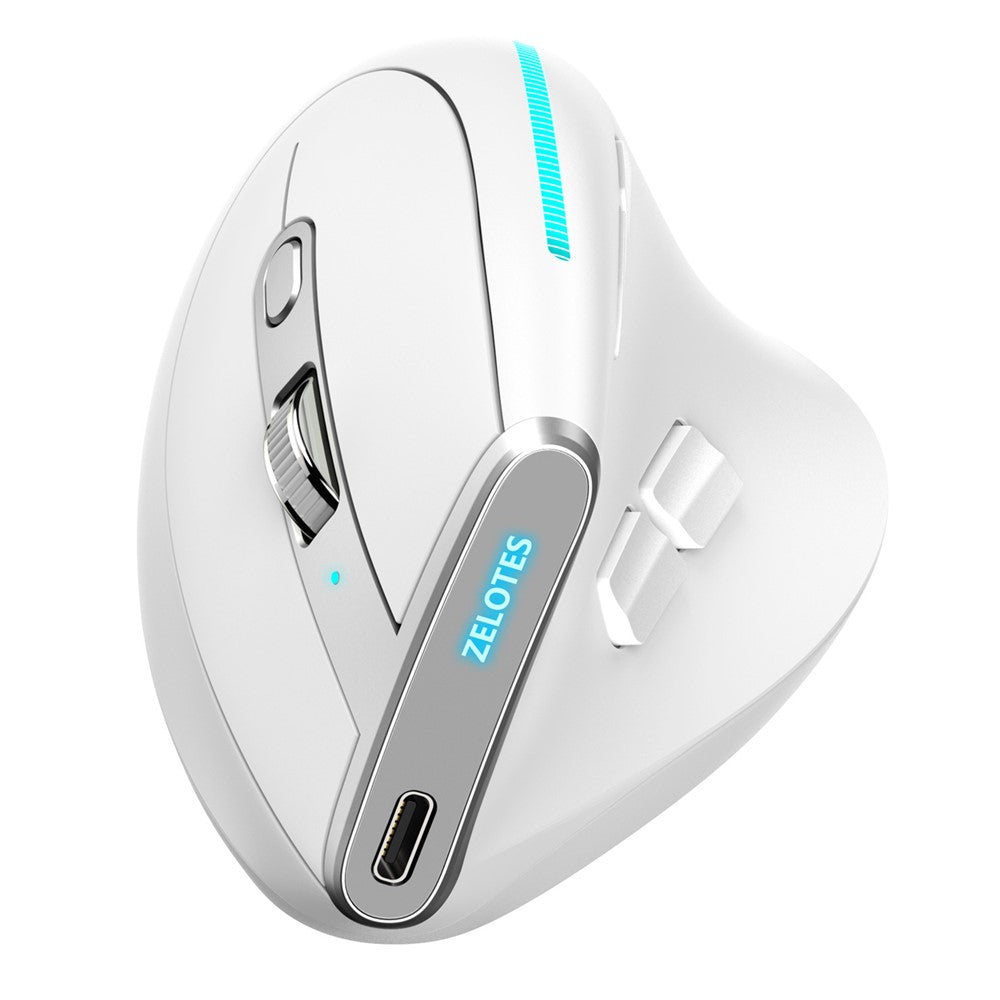 Ergonomic Wireless Gaming Mouse – 2.4G & Bluetooth, RGB, Rechargeable