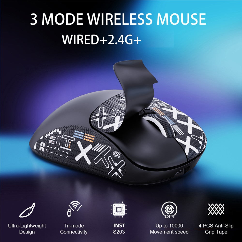 Tri-Mode Wireless Gaming Mouse – 10,000 DPI, Programmable Buttons