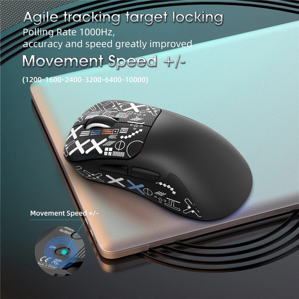 Tri-Mode Wireless Gaming Mouse – 10,000 DPI, Programmable Buttons
