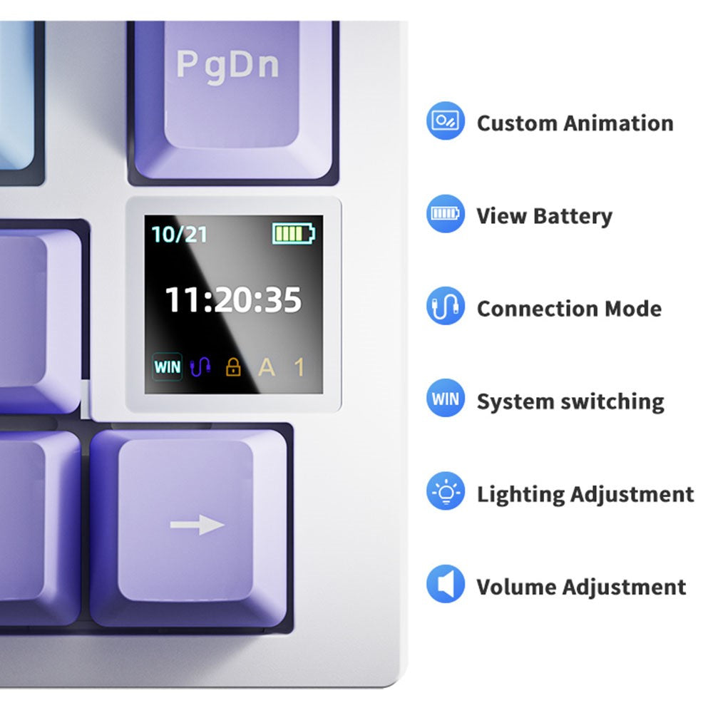 AJAZZ AK820 Pro Wireless Mechanical Keyboard – 81-Key, RGB, Flying Fish Switches