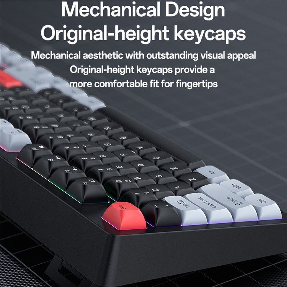 104-Key Low-Noise Mechanical Keyboard – RGB Backlit, English/Arabic Layout