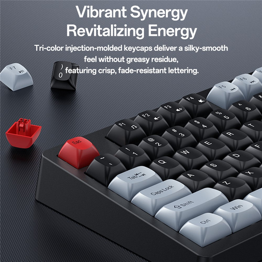 104-Key Low-Noise Mechanical Keyboard – RGB Backlit, English/Arabic Layout