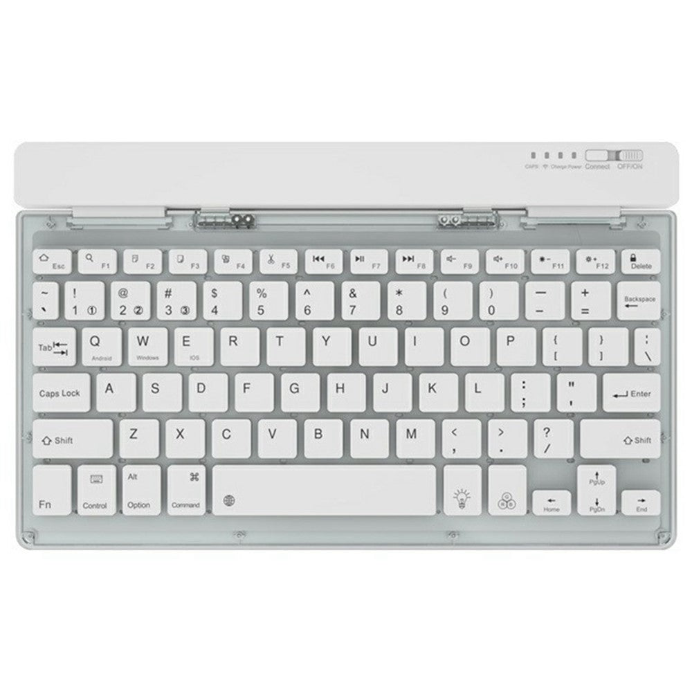 Foldable Transparent Wireless Keyboard – Tri-Mode, For Computer & Tablet