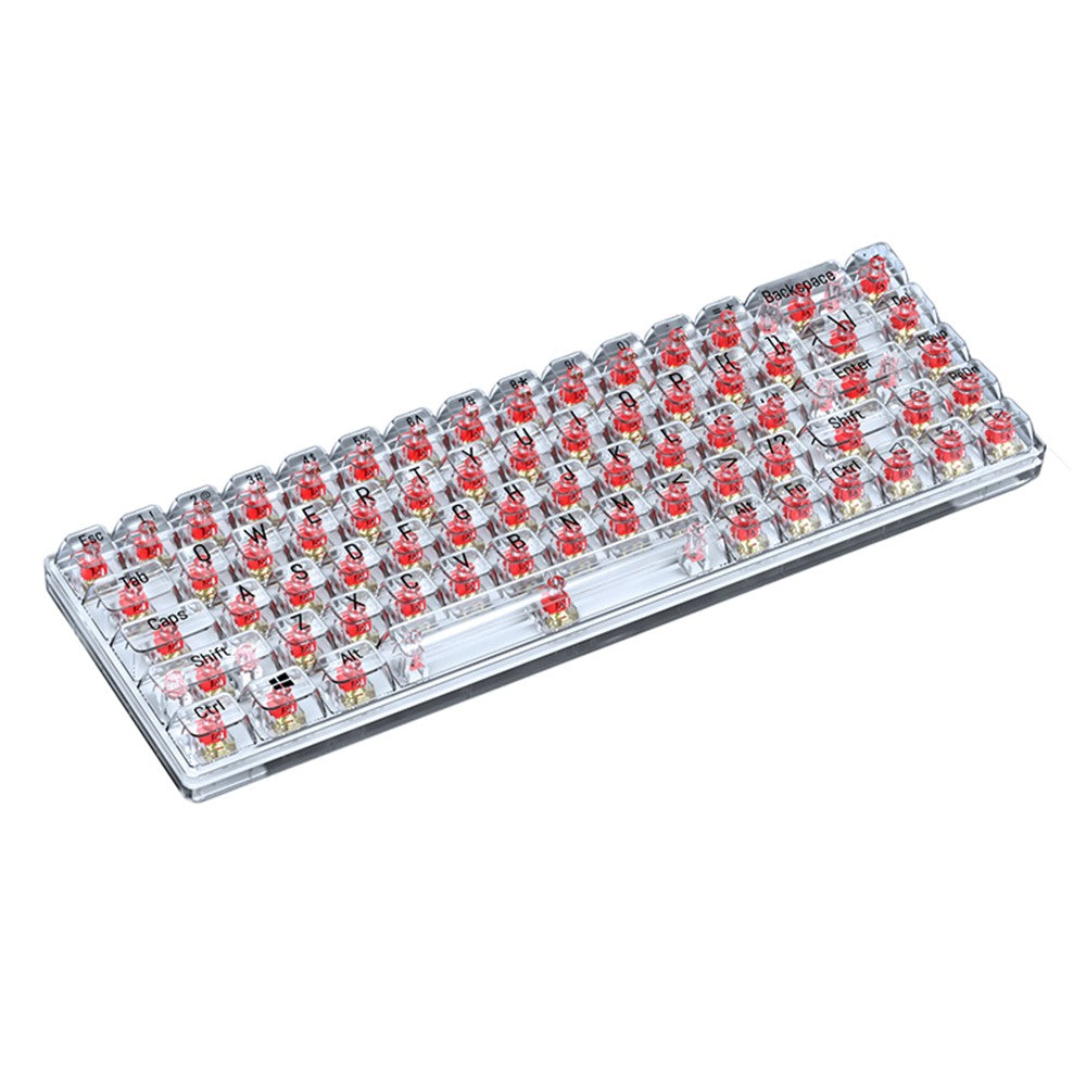 T-WOLF T40 Wired Mechanical Keyboard with Clear Keycaps