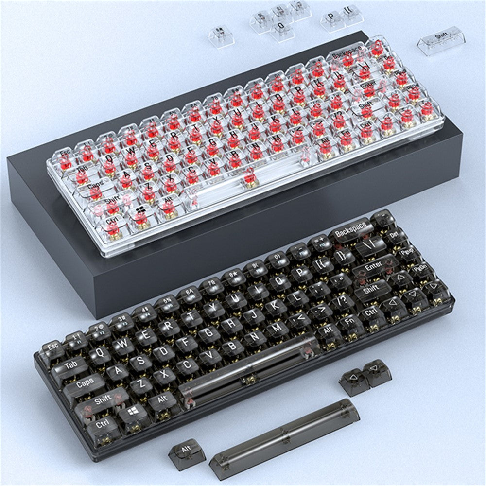 T-WOLF T40 Wired Mechanical Keyboard with Clear Keycaps