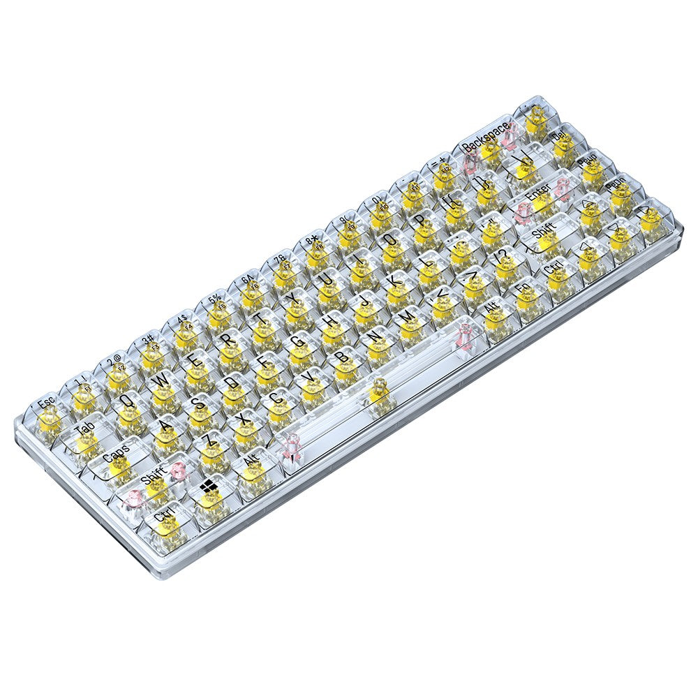 T-WOLF T40 Wired Mechanical Keyboard with Clear Keycaps